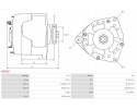 Alternator SAAB 9 3 9 5 AS PL A0319 Catalog number of the part A0319
