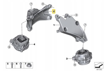 Right Engine Support BMW F20 F21 F22 F30 Original 22116859012 Car type undefined