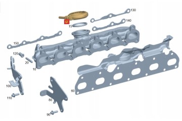 Manifold turbocharger clamp Mercedes Benz A0009956300 new original Part manufacturer no brand