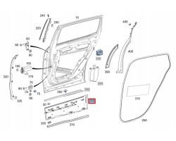 Lower right rear door trim Mercedes Benz GLB EQB A2477305603 new