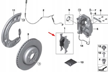 OE BMW BRAKE PADS BMW FRONT 2 1 5 2 0 D 14 Part manufacturer no brand