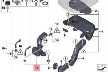 OE AIR HOSE BMW 5 F10 Part manufacturer no brand