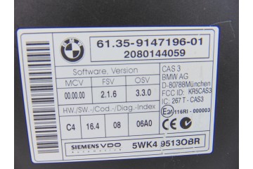 9147196 MODULO ELECTRONICO BMW SERIE 1 BERLINA (E81/E87)
