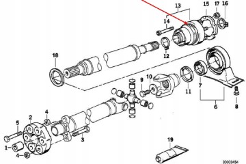 OE BMW FLEXIBLE JOINT DRIVE SHAFT BMW 5 E39 3 0 4 4 96 Part manufacturer no brand
