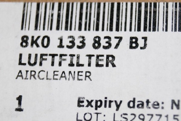 Caja de filtro de aire Audi Q5 8R 8K0133837BJ 2.0 TFSI NUEVO ORIGINAL
