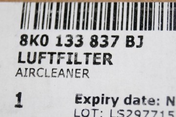 Caja de filtro de aire Audi Q5 8R 8K0133837BJ 2.0 TFSI NUEVO ORIGINAL