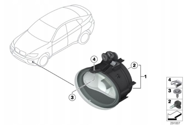 BMW X6 E71 E72 Front fog lamp 63177311351 7311351 Car type passenger cars