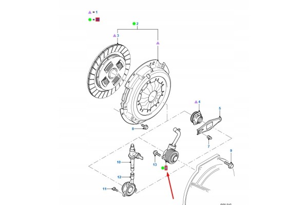 Clutch actuator FORD TRANSIT MK3 4104918 1C15 7A564 AB ORIGINAL Catalog number of the part 4104918