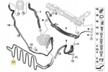 Steering Loop BMW E90 E91 E92 E93 Original 17217795456 Catalog number of the part 17217795456
