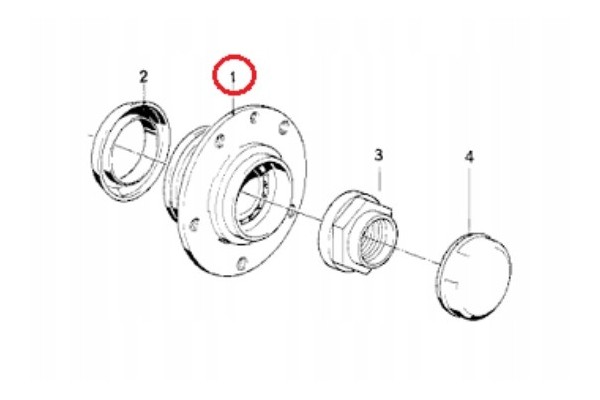 Front wheel hub with bearing BMW 3 E30 31211129576 31211131297 Catalog number of the part 31211129576