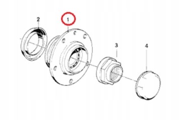 Front wheel hub with bearing BMW 3 E30 31211129576 31211131297 Catalog number of the part 31211129576