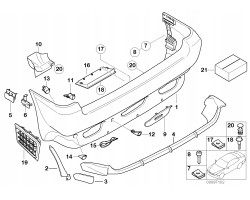 Primed cap cover left 51127062599 BMW E53 OE