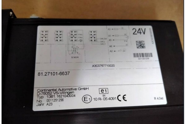 MAN TACHOGRAF CYFROWY 81271016637 2023r Part manufacturer MAN OE