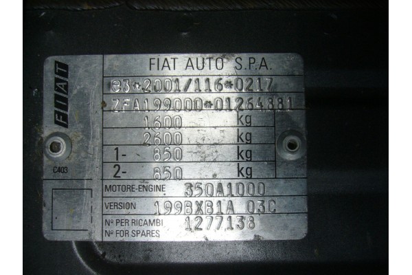 GRANDE PUNTO DOBLO FIORINO QUBO COMPLETE ENGINE 1 4 350A1000 FOR FIRING Car type cargo vans passenger cars