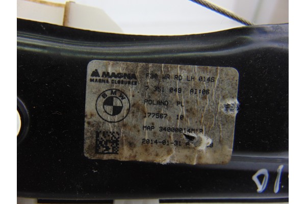 5 PIN ELEVALUNAS TRASERO IZQUIERDO BMW SERIE 3 TOURING (F31) 318d 2014 5 PIN 198210 BMW - 5