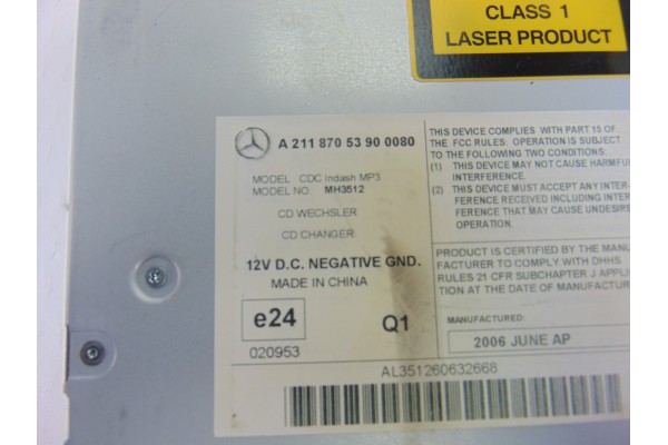 A2118705390 SISTEMA NAVEGACION GPS MERCEDES-BENZ CLASE E (BM 211) BERLINA
