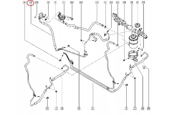 Renault OE 497200015R power steering cable Master 10 2 3dci Catalog number of substitutes 497200015R