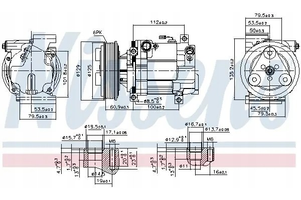 COMPRESSOR AIR CONDITIONING 89549 NISSENS Packaging status original