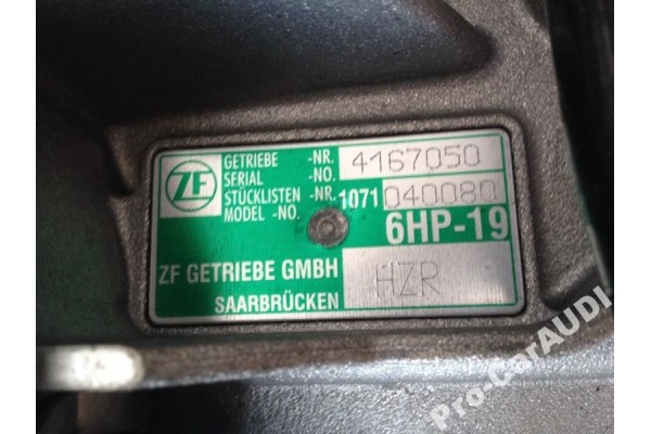 AUDI A8 D3 4E A6 C6 3 0 TDI GEARBOX HZR 6HP19 100km mileage Part manufacturer Audi OE