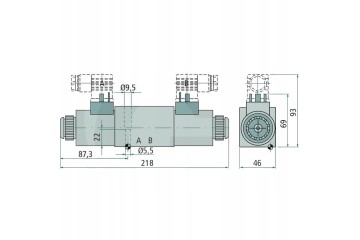Parker CETOP NG06 4 3 P T open A B closed Part manufacturer Akcesoria
