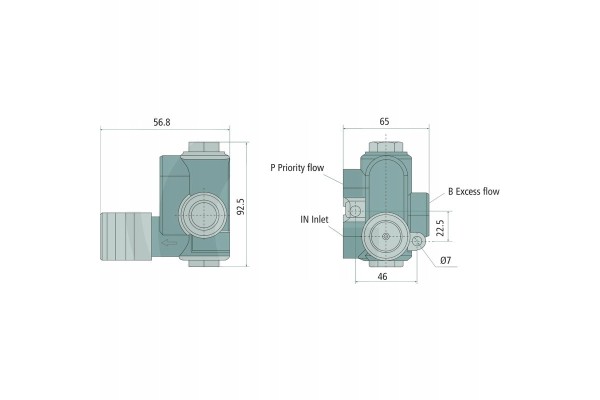 BLB 3 Way RF40 Flow Control Valve Part manufacturer Granit
