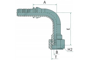 Manuli PN 25 DKORF 1 7 16 90 Degree Elbow 114mm Length
