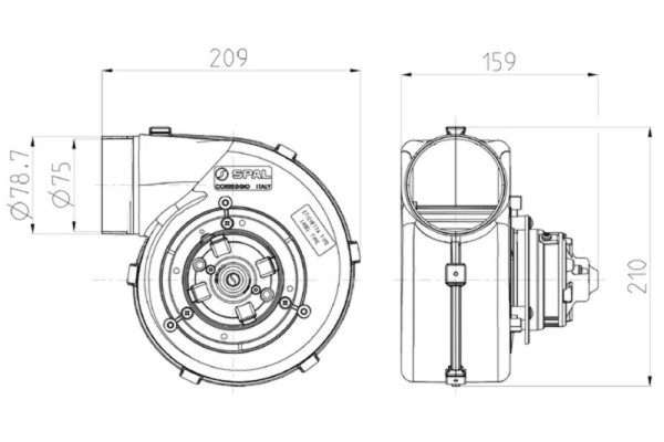 Blower SPAL 001 A46 03D Part manufacturer Spal