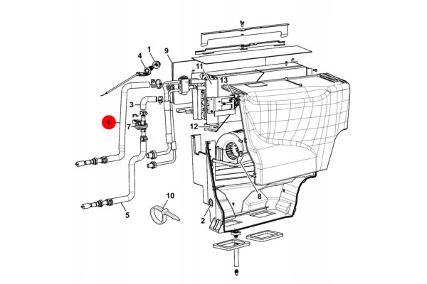 Hydraulic hose JCB 923 10088 Backhoe loader Part manufacturer JCB