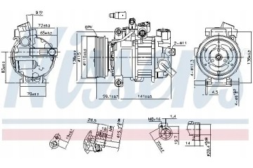 COMPRESSOR AIR CONDITIONING COMPRESSOR 890551 NISSENS Catalog number of substitutes Airstal 102 3126 Airstal 102 4414 Airstal 10