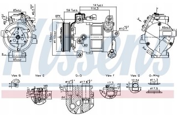 AIR CONDITIONING COMPRESSOR NISSENS 890596 Part manufacturer Nissens