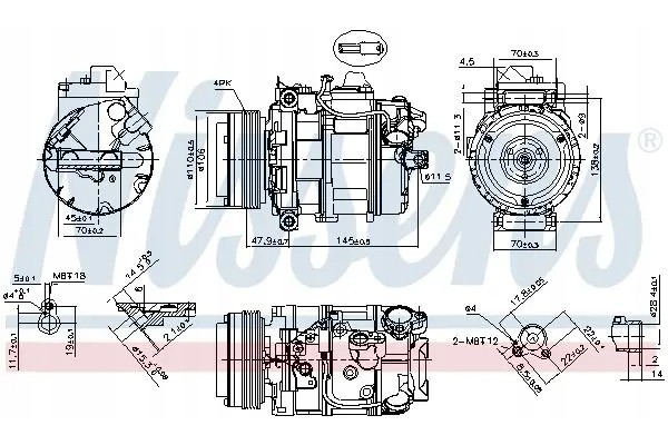 Compresor de aire acondicionado Nissens 890073