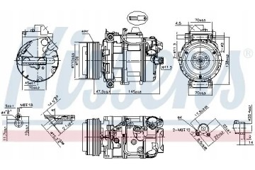 Compresor de aire acondicionado Nissens 890073