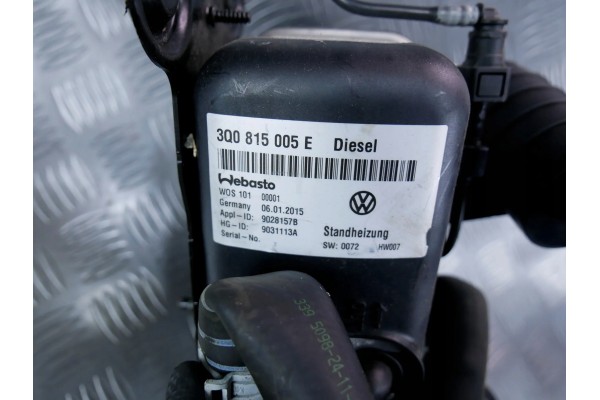 Parking heater WEBASTO 3Q0815005E VW PASSAT B8 TDI Car type passenger cars