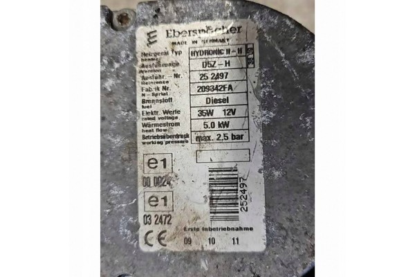 Parking heater Webasto Toyota Urban Cruiser XP110 252497 Catalog number of the part 252497
