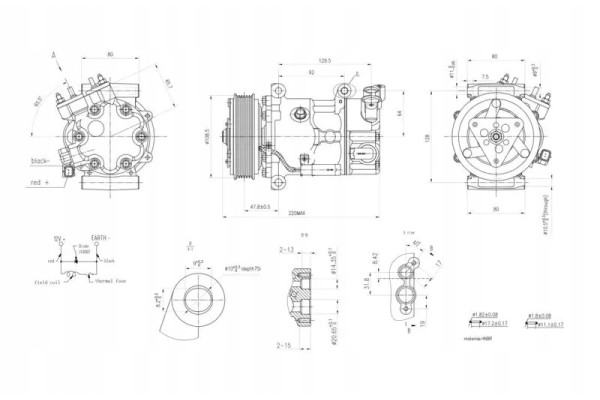 COMPRESSOR AIR CONDITIONING 8FK 366 200 891 HELLA Catalog number of the original CITROEN 648709 CITROEN 9678038980 CITROEN 98197