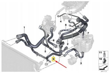 Manguera del Intercooler para BMW Serie 1 F21 17128677245 ORIGINAL
