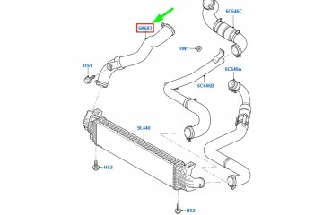 Manguera del Enfriador de Aire del Turbo FORD 1525264