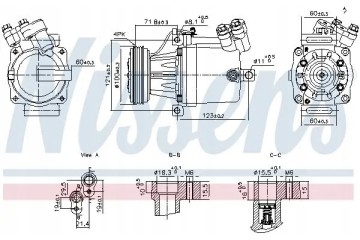 COMPRESSOR AIR CONDITIONING 890950 NISSENS Packaging status original