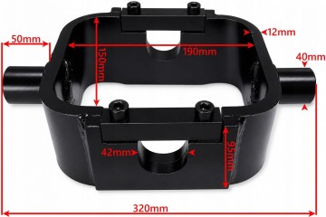 TELESCOPIC ACTUATOR 1200 mm TIPPING ON 3 SIDES 7 T CRADLE AND FIXINGS Car type 4x4 SUV buses undefined trucks cargo vans RVs pas