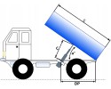 CILINDRO TELESCÓPICO 1200 mm VOLTEO TRASERO 6 T SOPORTE DE MONTAJE