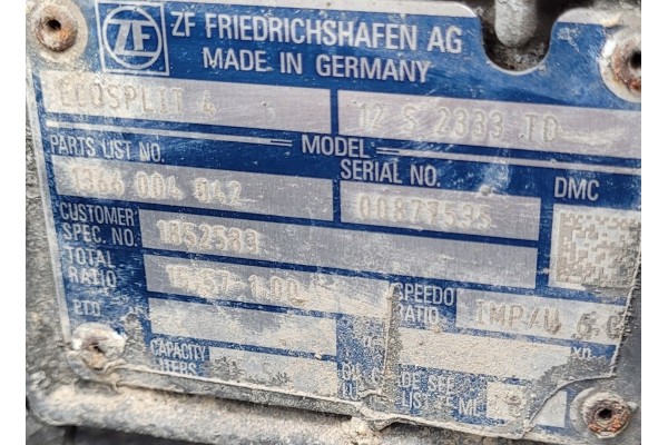 ECOSPLIT 4 12S2333TD DAF XF CF 105 GEARBOX Transmission type not specified