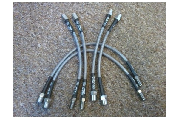 BMW E30 320i 325i 318 Braided Brake Cables Catalog number of the part Przewody hamulcowe w oplocie BMW E30 320i 325i 318