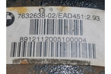 2012 BMW X1 E84 Rear differential 7632638 Catalog number of substitutes 2 93 Ead451