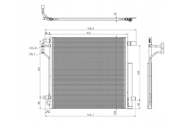 AIR CONDITIONING COOLER CONDENSER JEEP GRAND CHEROKEE WL 2021 68377850AA Part manufacturer no brand