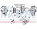 Compresor de Aire Acondicionado Nissens 890267