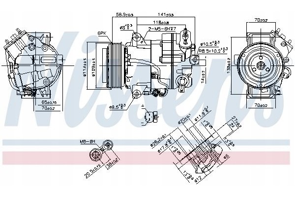 Compresor de Aire Acondicionado Nissens 890267