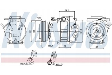 AIR CONDITIONING COMPRESSOR NISSENS 89278 Customs tariff code 84148080