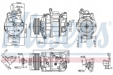 Compresor de aire acondicionado NISSENS para VW T5 y Amarok 890173