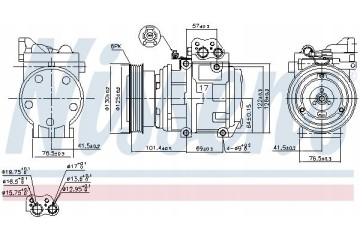 AIR CONDITIONING COMPRESSOR NISSENS 89153 Customs tariff code 84148080