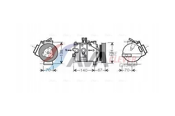 COMPRESSOR VOLVO S80 II 3 2 07 VOAK142 AVA AVA QUALITY COOLING Part manufacturer AVA Quality cooling